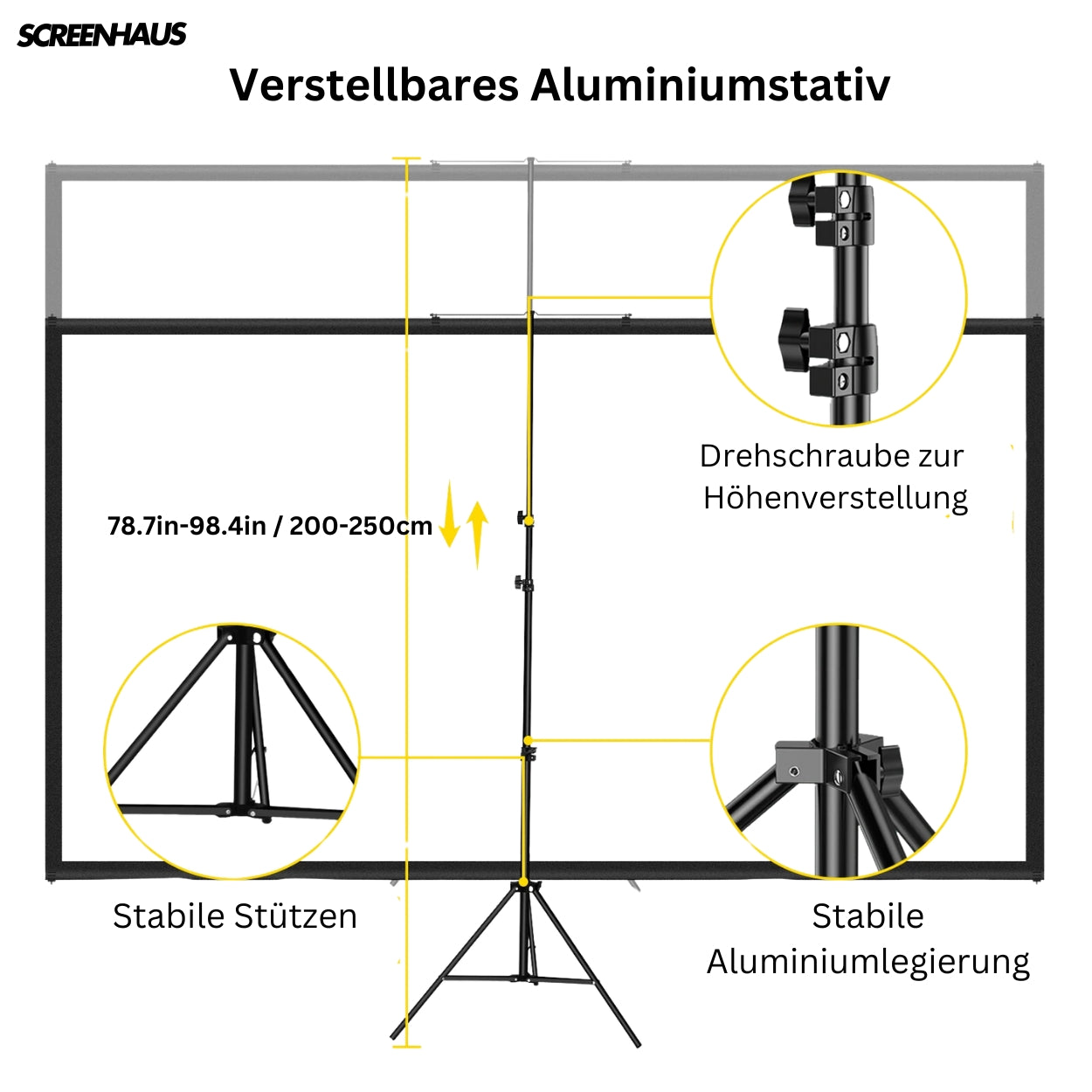 Vision Pro Leinwand – 90 Zoll (229 cm)